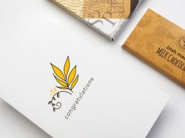 Congratulations greeting card and letterbox Chocolate gift